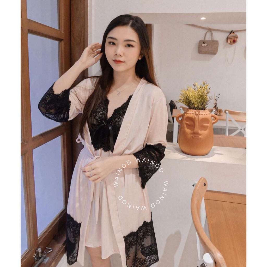 MIA kimono dan lingerie dress S-2XL - WAINODSHOP