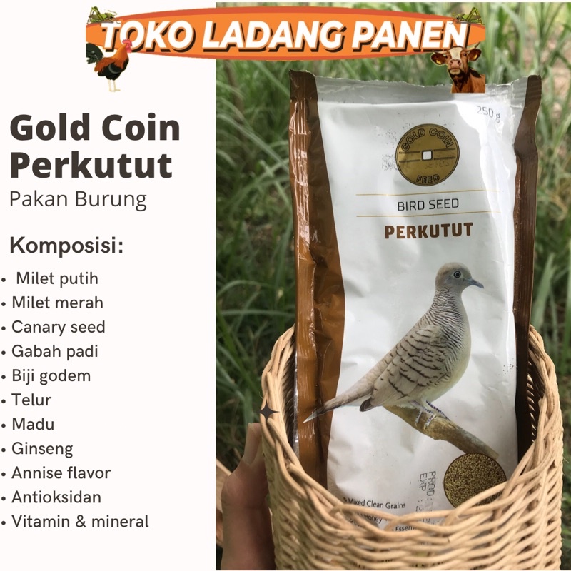 GOLD KOIN PERKUTUT / Pakan Burung Perkutut