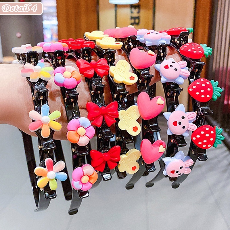 Bando Jepit Fashion Rambut 2in1 Aksesoris Rambut Wanita Anak Dewasa Lucu Karakter BND05 / Bando mura