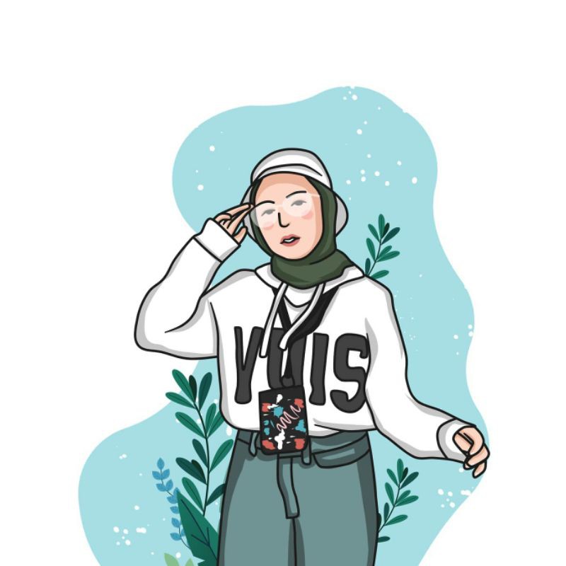 [SOFTFILE] Gambar Kartun Wajah / Ilustrasi Digital / Hadiah Wisuda / Pernikahan / Ulang Tahun
