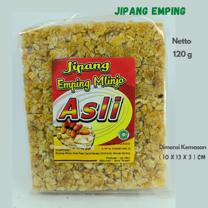 

Tengteng Jipang Emping Gepuk Manis Jajanan Tradisional Asli Khas Kebumen