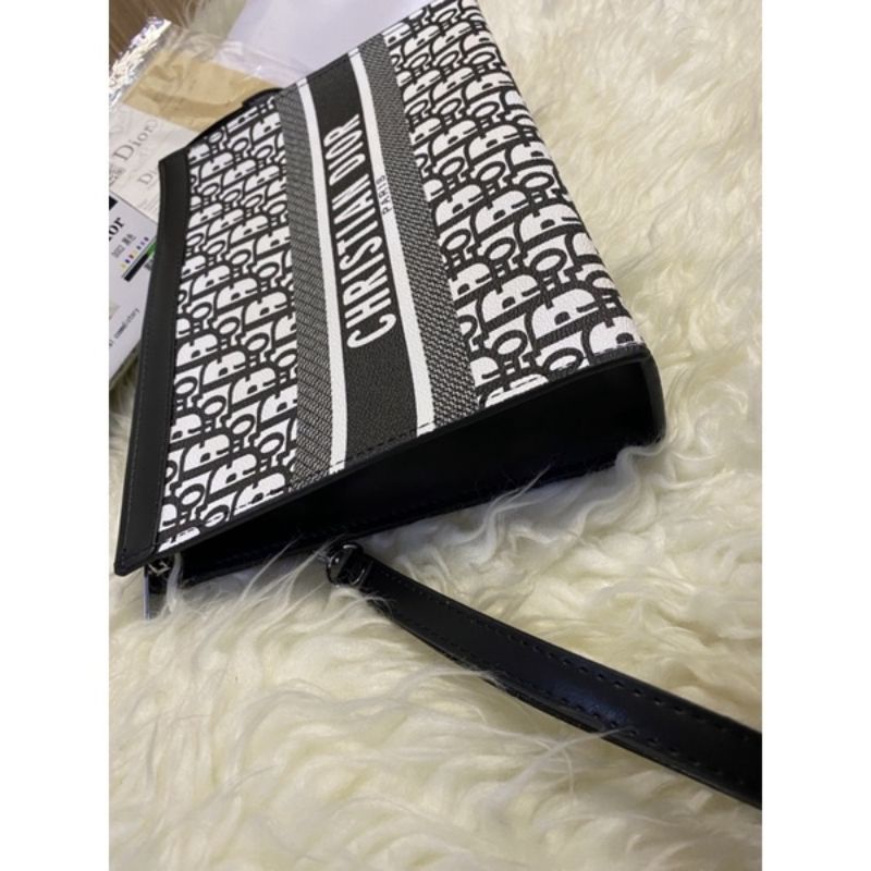 Clutch DORI Black White Tas Tangan Handbag Semi premium impor