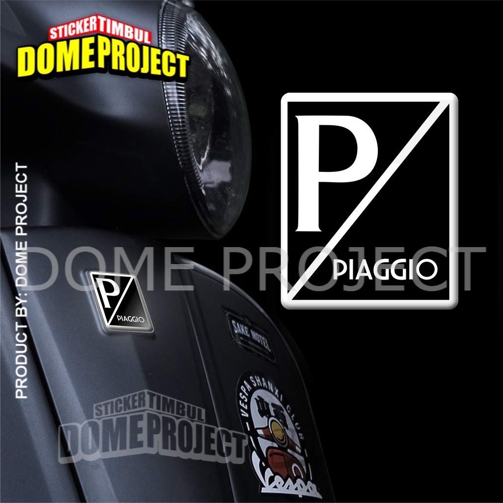 STIKER EMBLEM DASI MOTOR VESPA LOGO PIAGGIO HITAM PRIMAVERA GTS 150 SPRINT LX S OUTDOOR