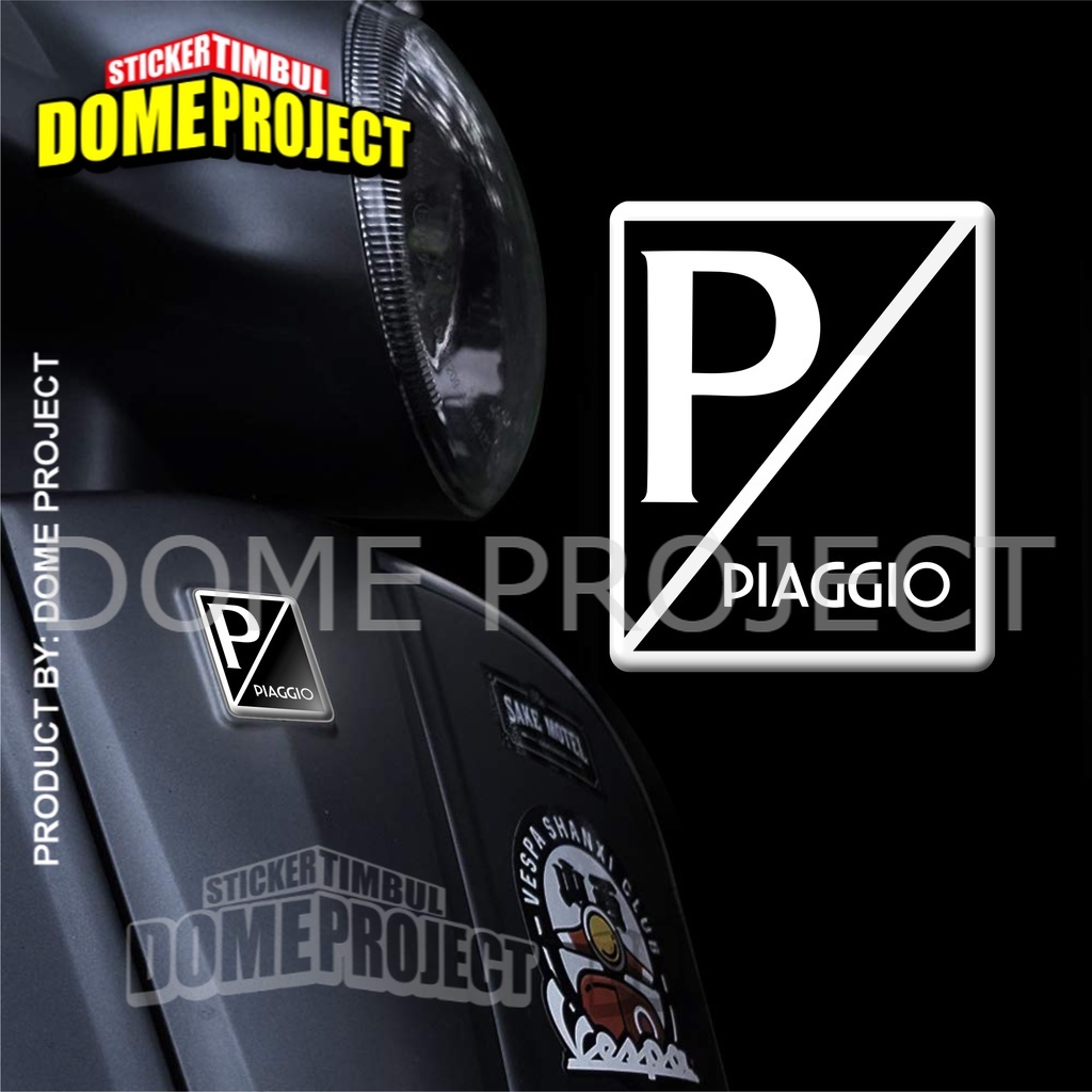 STIKER EMBLEM DASI MOTOR VESPA LOGO PIAGGIO HITAM PRIMAVERA GTS 150 SPRINT LX S OUTDOOR