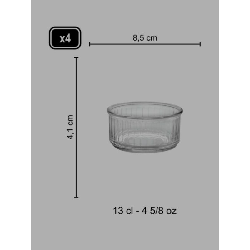 Ramekin Duralex mangkuk Oven tahan panas microwave dan oven