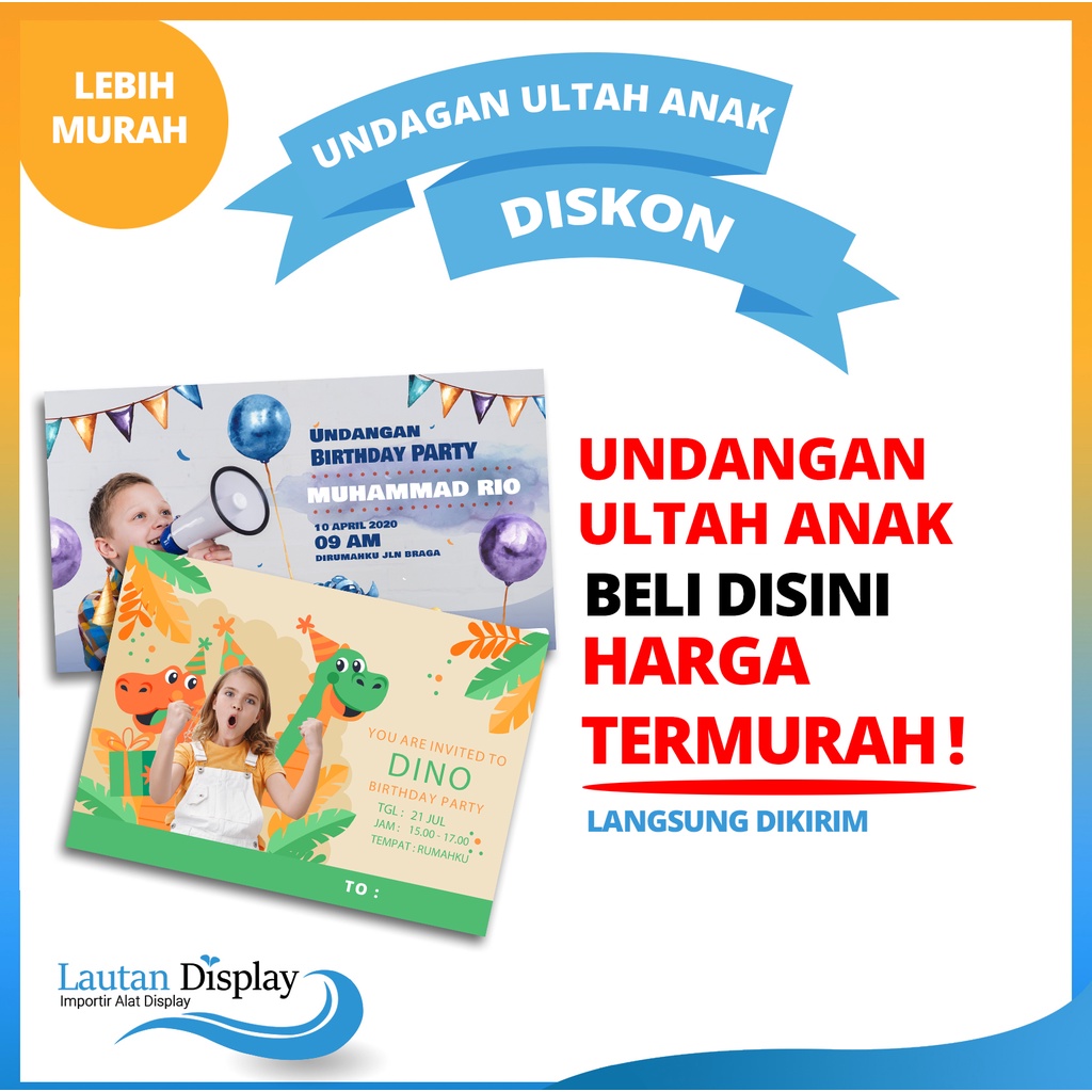 Undangan Ulang Tahun Anak Custom | Gratis Desain