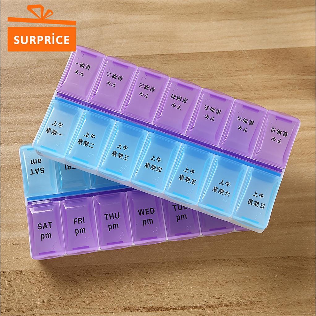 Surprice Kotak Obat / Tempat Obat / Kotak Obat 7 Hari / Tempat Obat 2 Warna