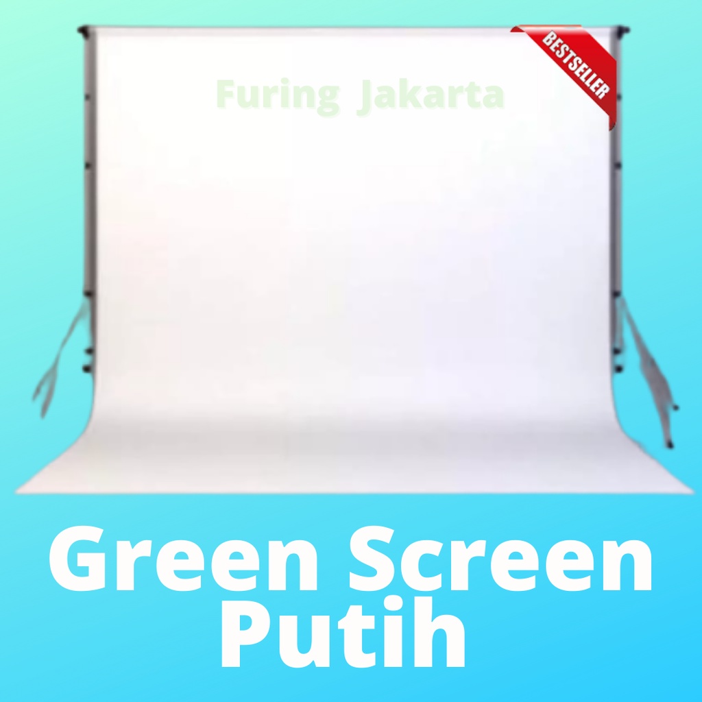 2 meter Kain Background putih,100 gsm kain spunbond