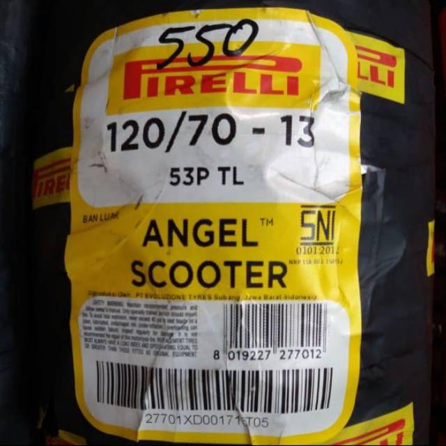 PIRELLI 120/70-13 ANGELSCOOTER BAN NMAX DEPAN