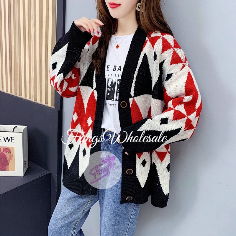 FW B1212 Cardigan Sweater Tebal Premium Luxury