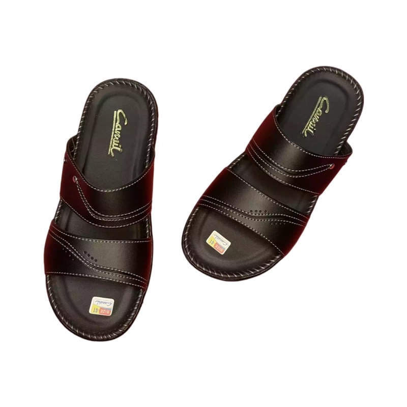 SANDAL KULIT PRIA ASLI . SANDAL SELOP . SANDAL CARVIL