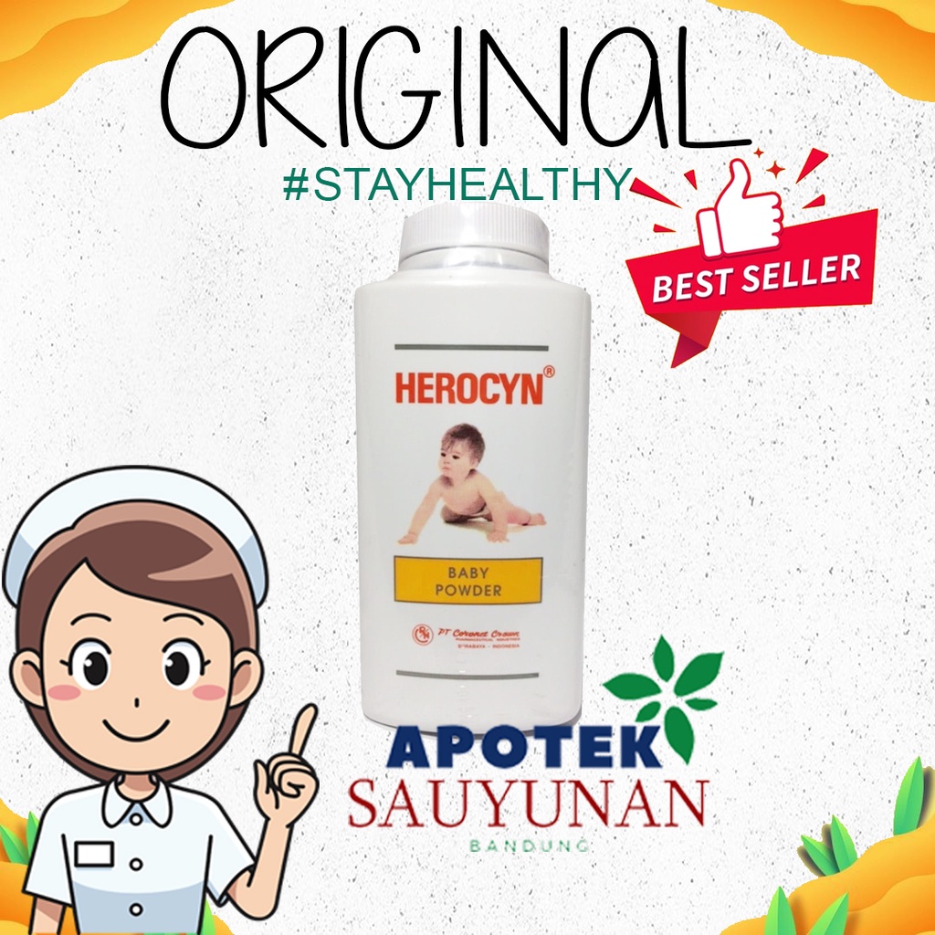 Herocyn Baby Powder Bedak Bayi Atasi Gatal Ruam Bayi Ruam Popok