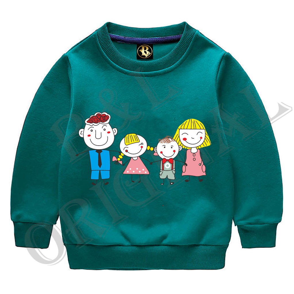 BS//COD//BAJU KAOS ANAK ANAK FAMILY/TANGAN PANJANG GOOD QUALITY