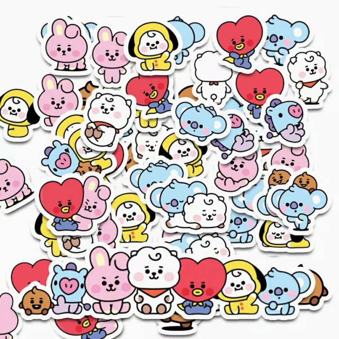 LPS STIKER BT21 KPOP | STIKER TUMBLR | STIKER KOPER HP LAPTOP HELM