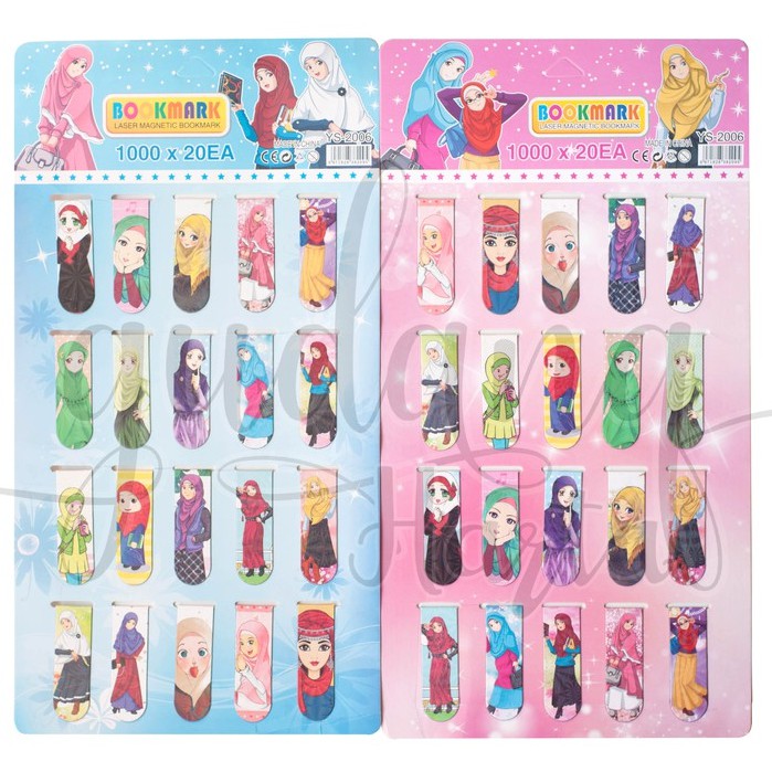 

Pembatas Buku Magnet Hijabers Hijab Girl ISI 20 Bookmarks Bookmark GC 308156