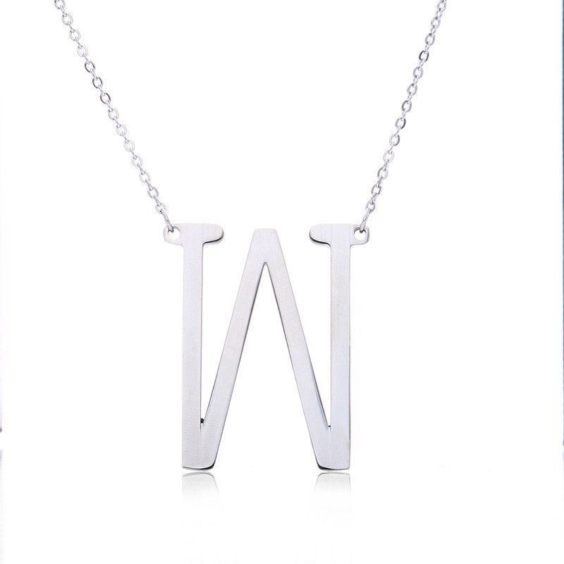 Kalung Abjad A-Z Kalung Inisial Warna Silver