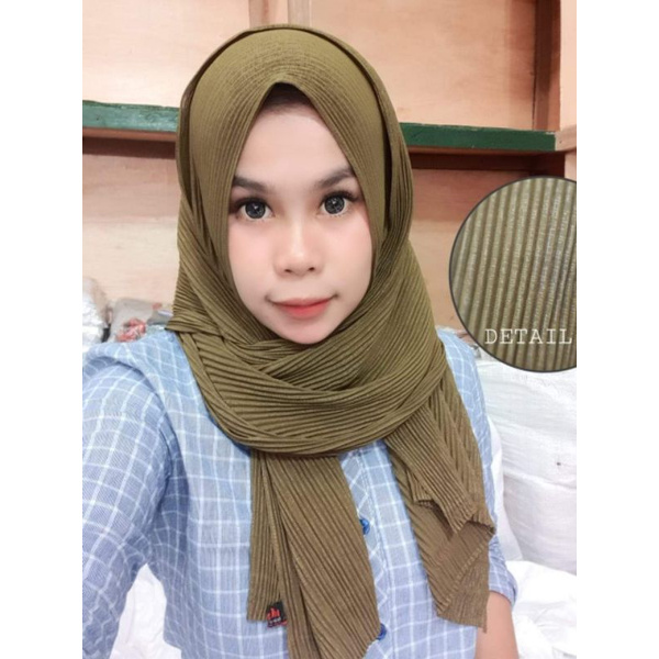 pasmina full plisket linen/pasmina ceruty doi/selendang plisket/jilbab/tudung