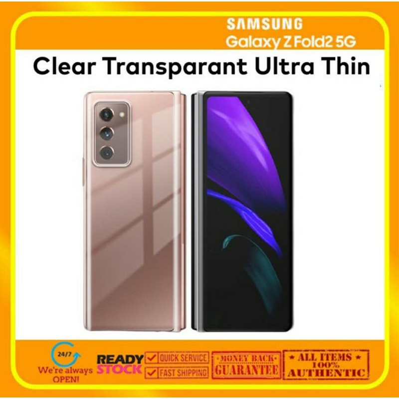 Original Case Samsung Galaxy Z Fold 2 Fold2 2020 Clear Transparan Slim ( Back Casing)
