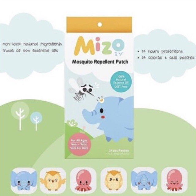 Mizo Mosquito Repellent Patch 24jam - Stiker Anti Nyamuk Bayi Aman