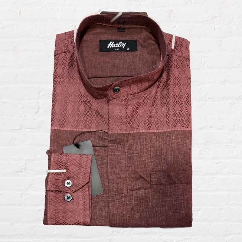 Ready Kemko Harley warna Maroon Kemeja koko