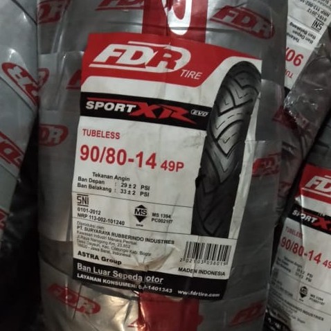 Ban Luar Depan FDR Sport XR Evo Vario 150 New 90 / 80 Ring 14 Tubeles Type