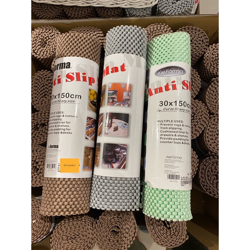 (BUY 1 GET 1) INFORMA ANTI SLIP MAT COLOUR 30x150cm (ALAS ANTI SLIP UNTUK PERALATAN MEJA DAPUR)