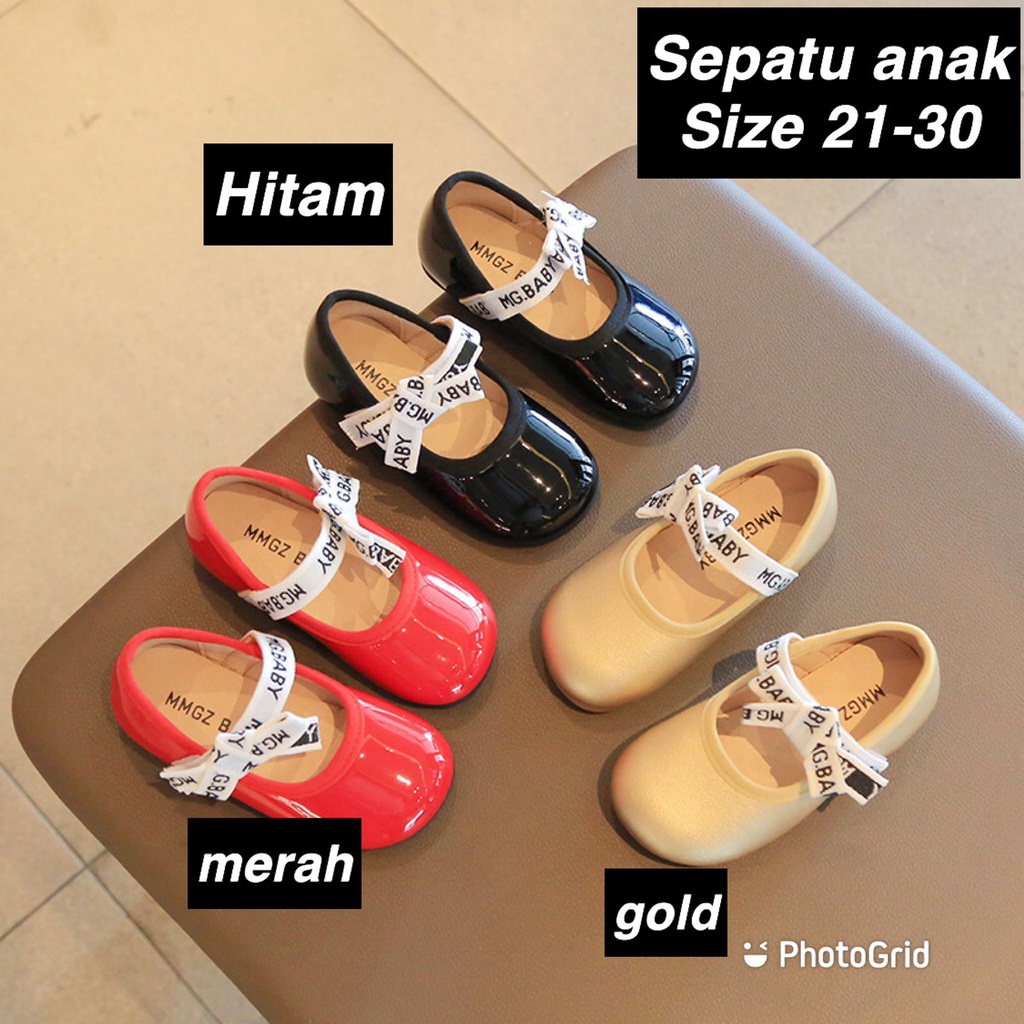 (LOLI-JKT) SP-573 SEPATU FLAT SHOES PITA ANAK IMPORT 3 WARNA SIZE 21-30