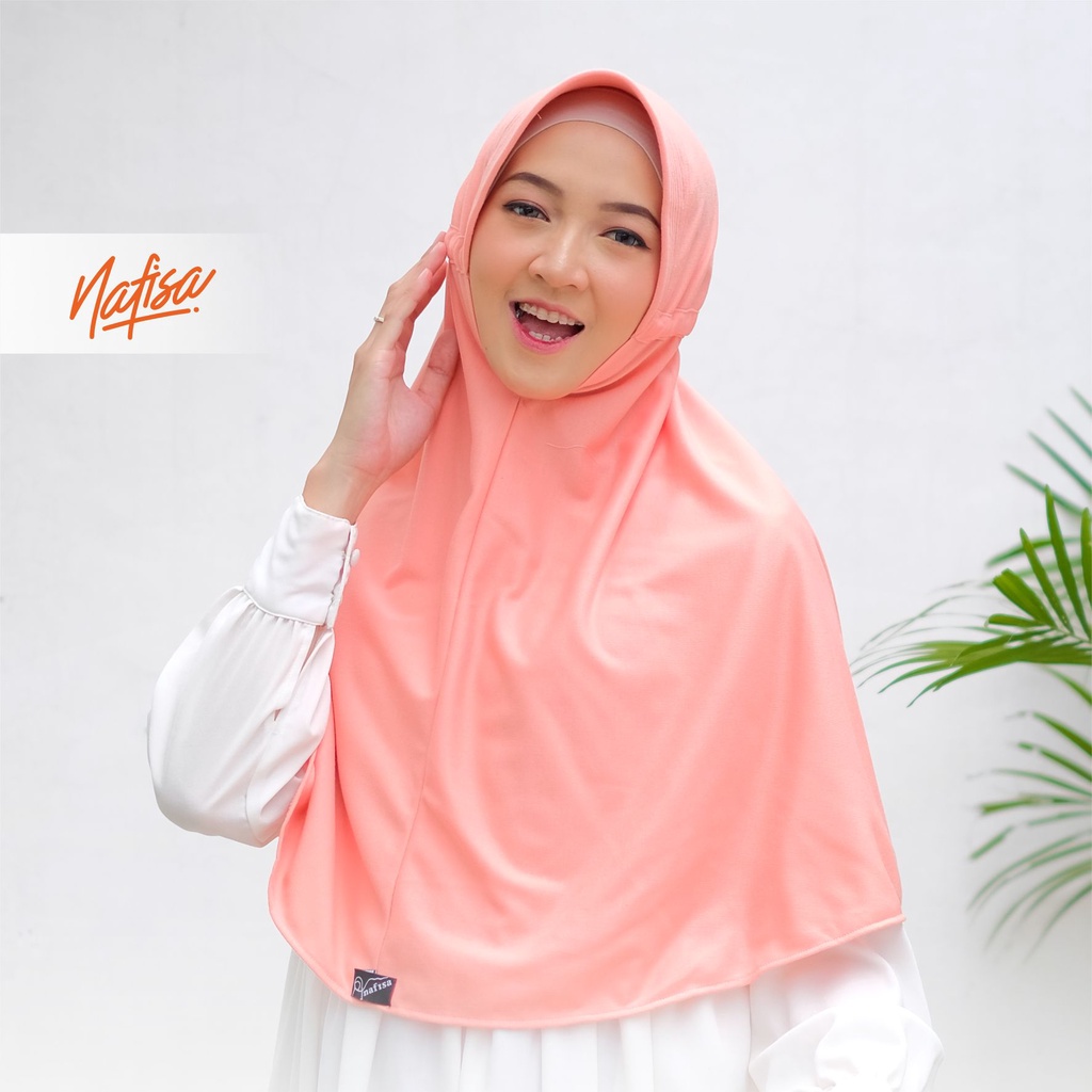 Nafisa Santai Lycra Eksklusif Fabiola - Jilbab Instan Serut Bergo Size Lengkap