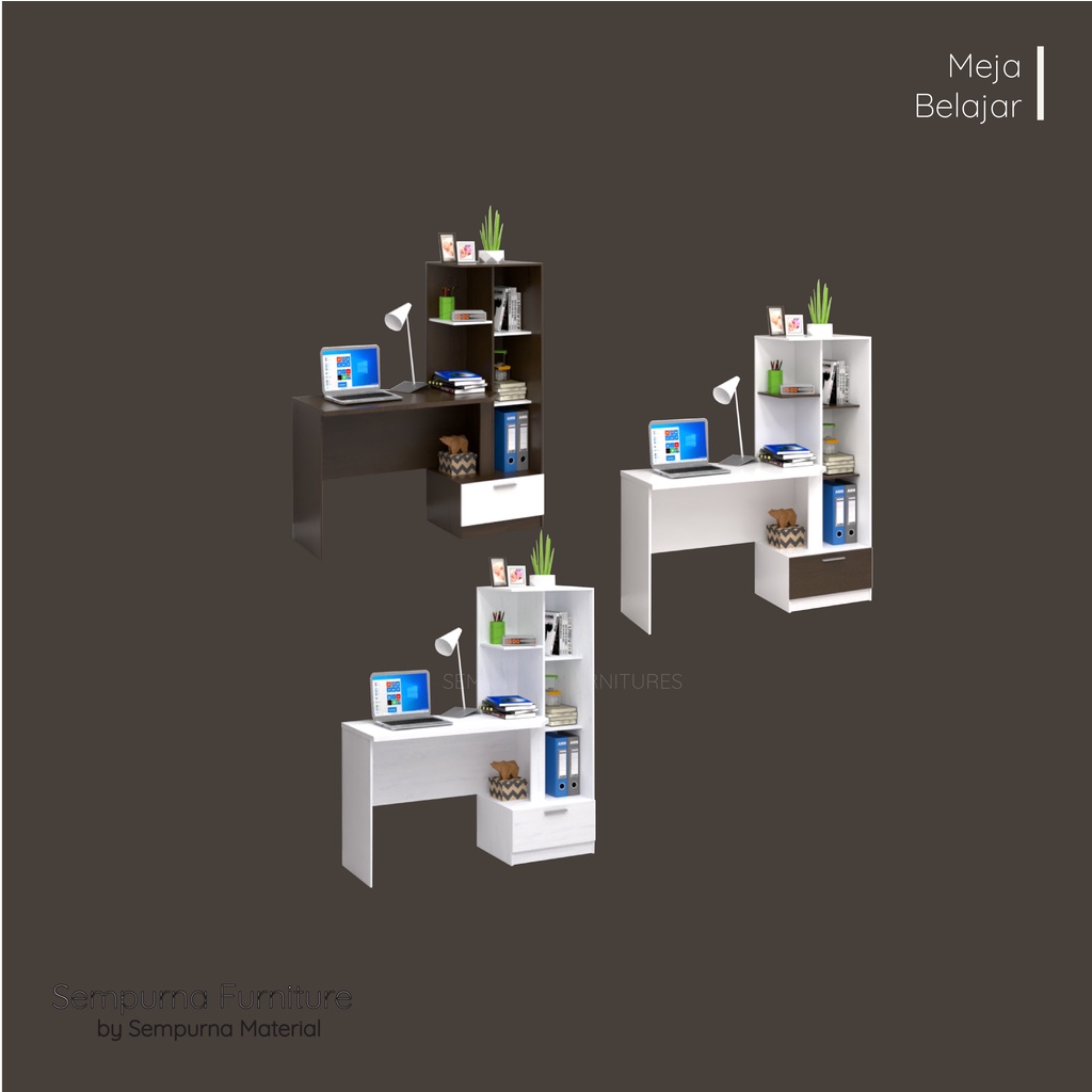 Meja belajar MBB venus Coffe Brown