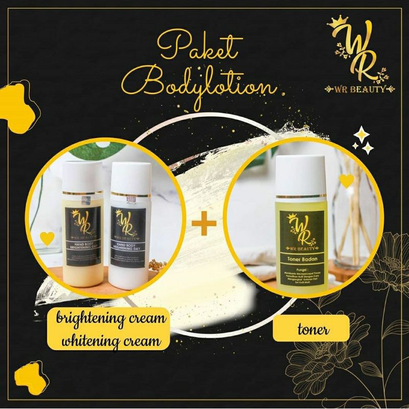 [PAKET] BODY LOTION by WR BEAUTY / WHITENING / BRIGHTENING / LOTION PEMUTIH / MENCERAHKAN KULIT