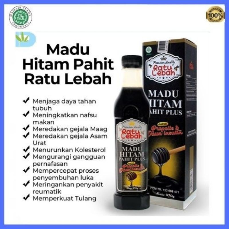 

Madu Hitam Pahit Plus Propolis Ratu Lebah