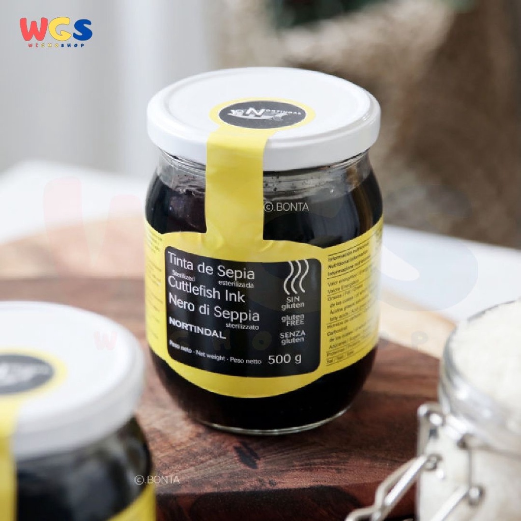 Nortindal Tinta De Sepia Cuttlefish Squid Ink Nero Di Seppia Jar 500g