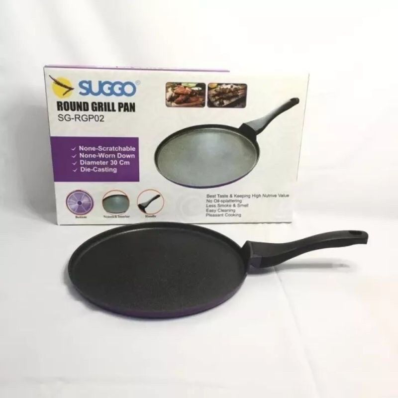 Jual SUGO SUGGO ROUND Pizza Pan Round Grill Crape Maker 30cm Shopee