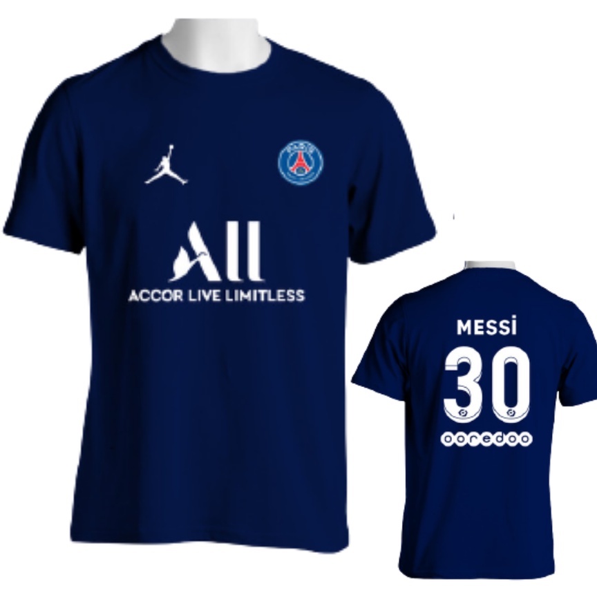 Tshirt football club PSG messi baju jersey kaos olahraga katun combad