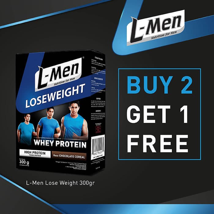 

PROMO BUY 2 GET 1 FREE L-MEN LOSE WEIGHT CHOCOLATE CEREAL 300GR TERMURAH