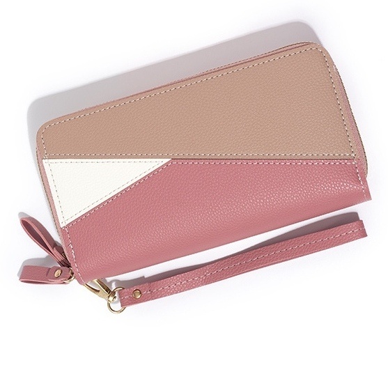 DOMPET PANJANG WANITA PINK GASTELLA MUAT BRANDED WA575P3 PREMIUM 2 RESLETING KULIT HP BESAR KARTU UANG KOIN TALI PENDEK CEWEK BATAM IMPORT MURAH KEKINIAN