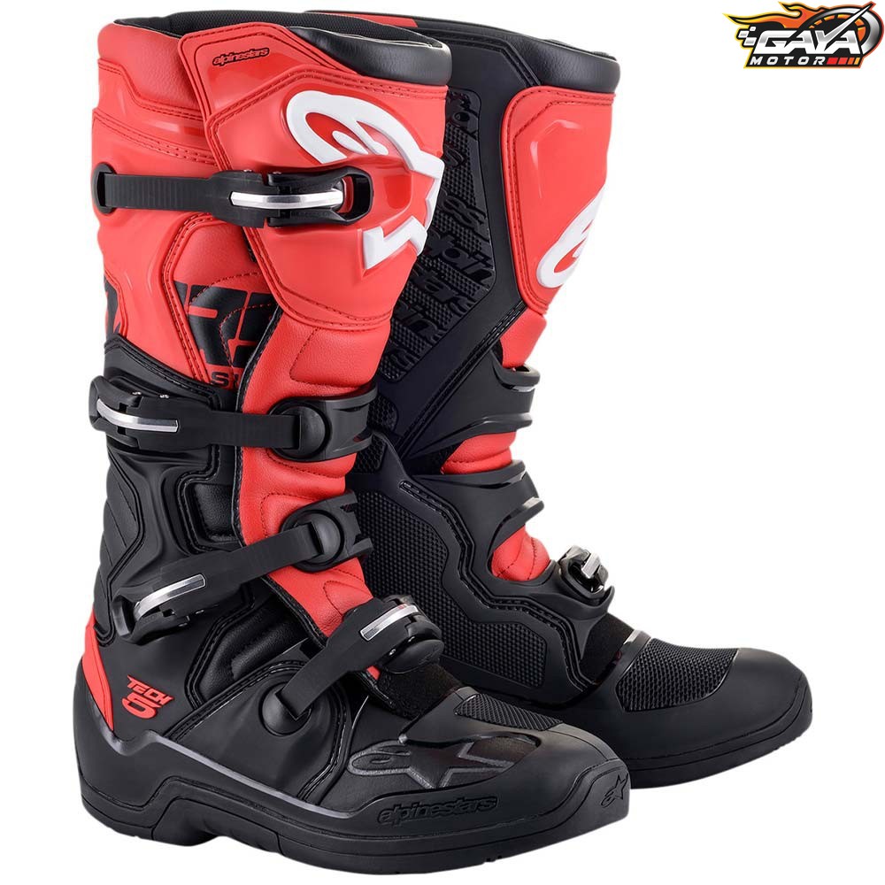 SEPATU BOOTS CROSS ALPINESTAR TECH 5 BLACK RED