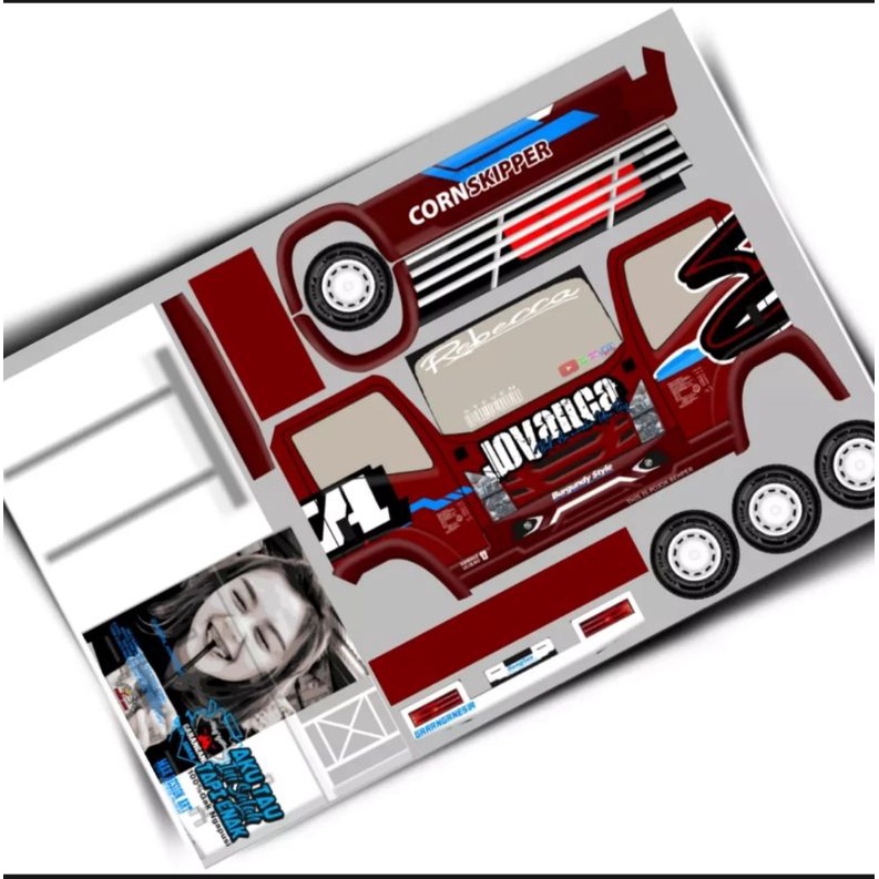 stiker miniatur truk oleng/jovanca