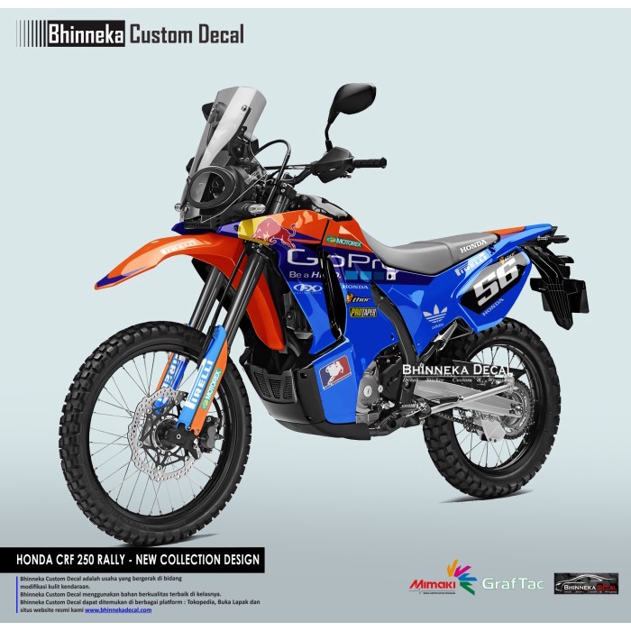 DECAL STICKER CRF 250 RALLY GOPROO
