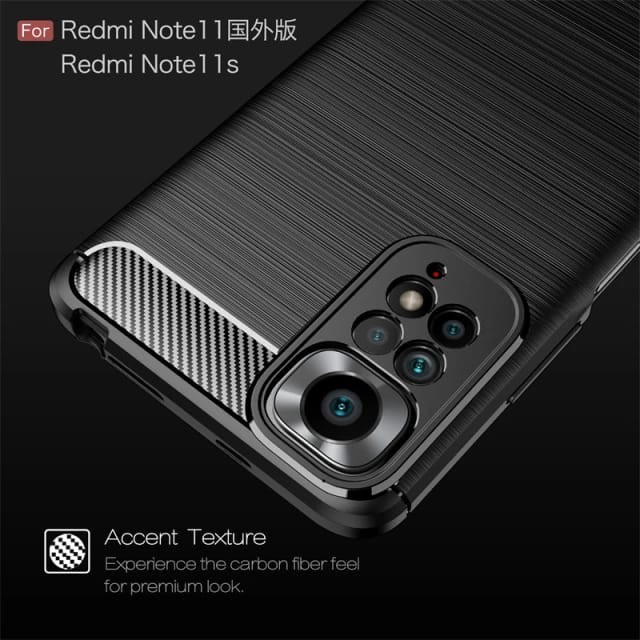 XIAOMI REDMI NOTE 11 PRO 5G 10 10S 10 5G 10 PRO 9 9 PRO SOFT CASE BRUSHED CARBON