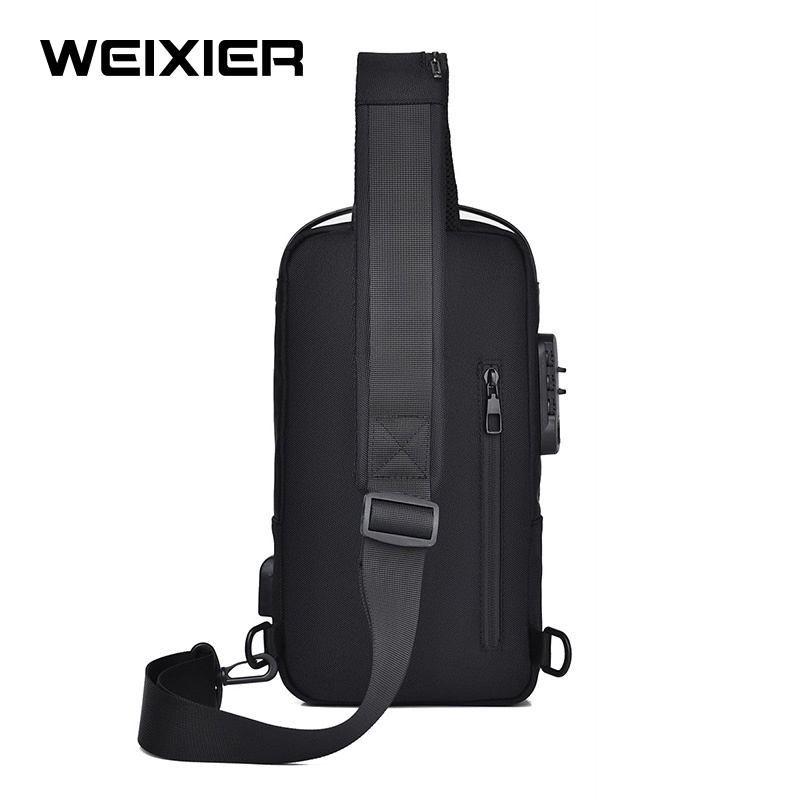 WEIXIER X303 Tas Selempang Pria Shoulder Bag USB Port Anti Maling WK-SBY