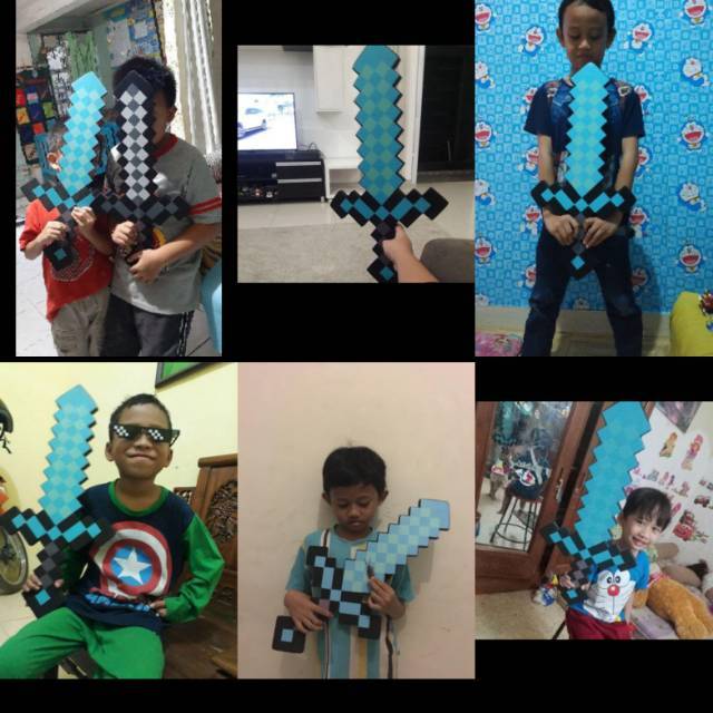 Pedang Minecraft Edisi jumbo atau Mainan Pedang Anak Minecraft atau Kado Mainan Anak Cowok Pedang