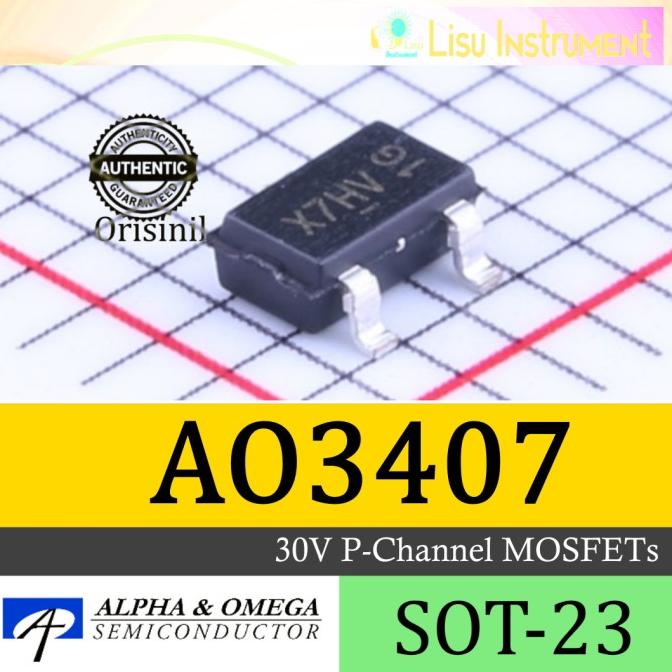 ORIGINAL % AO3407A AO3407 SOT-23 Alpha & Omega Semiconductor lisuin90 Buru Order