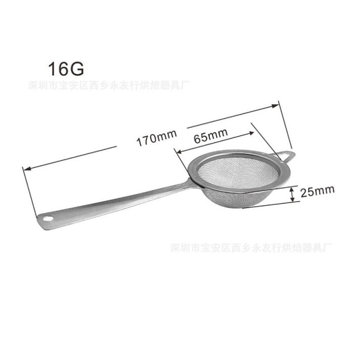 Saringan teh minyak Stainless Steel MPASI alat dapur Tepung