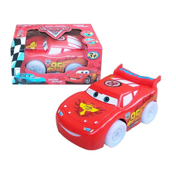HAPPY RACING CARS - 777-1 LX-378A MCQUEEN LAMPU MAINAN MOBIL MOBILAN ANAK BUMP AND GO RODA NYALA LAM