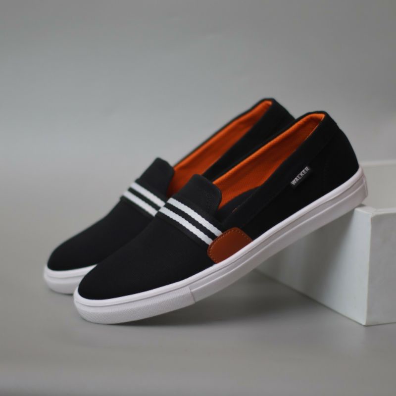 bungkusuku kante - Sepatu Pria Slip On Casual Slop Santai Kerja Nongkrong Original Canvas Premium