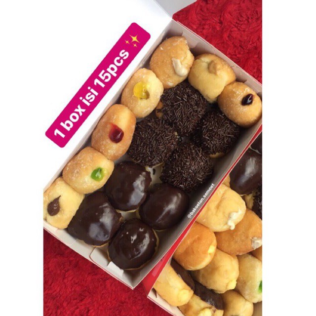 

DOMINI (PO 1hari) Donat Mini BUKAN donat kentang bomboloni glaze donut salju italy isi jadul