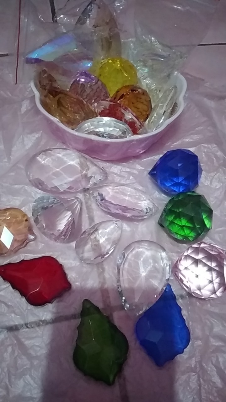 Aksesoris Kristal Lampu Hias Lilin Chandelier Baso Bakso Bola 40 Mm Bening Ungu Pink Hitam Kuning