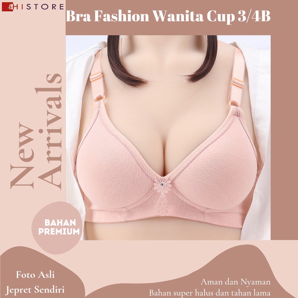 [HI] Bra BH FASHION Wanita CUP 3/4B Bra wanita Premium BH Busa Tipis Tanpa Kawat Sangat Nyaman 621