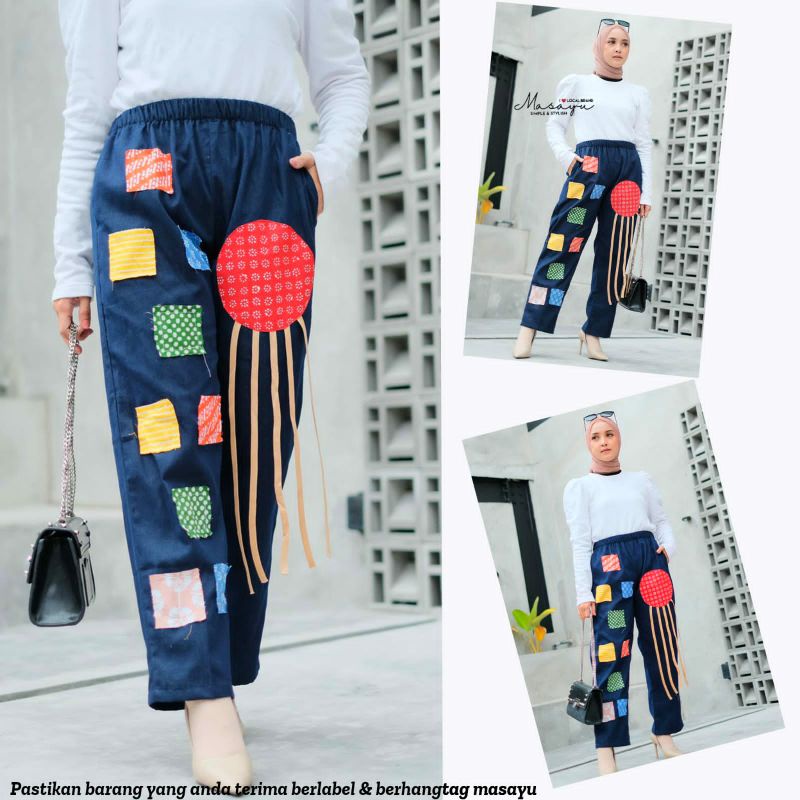 Batik Jeans Pannts, Celana Jeans Motif Batik by Masayu